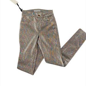 James Jeans Woman' 25 or 26 Showgirl Twiggy Ankle Jean Stretch Metallic Mid Rise